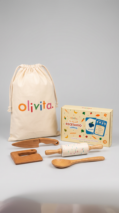 Cápsula mes de las infancias  – recetario + utensilios + bolsa + regalos