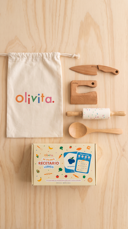 Cápsula mes de las infancias  – recetario + utensilios + bolsa + regalos